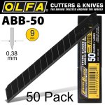 Sharp Olfa Blades Black X- 50 Per Pack Ultra 9MM