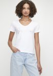 Sissy Boy New Distance: Bling Logo Top With V-neck Line - White