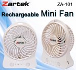 Zartek ZA-101 Rechargeable MINI Fan White