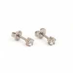 Deluxe Cubic Zirconia Sterling Silver 4MM