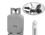 3kg Gas Cylinder & Gas Cylinder Stove Top + Natan Bottle