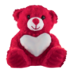 Plush Bear With Shiny Heart Type May Vary