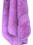 Luxury Zero Twist Bordered Bath Towel Pink