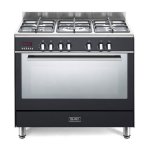 Elba 90cm Fusion 5-Burner Gas Electric Cooker - Black - 01 9FX827B