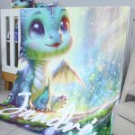 Fleece Blanket Ai Dragon Blue Set