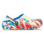 Classic Lined Marbled Clog Kids - Sulphur multi J6