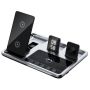 4-IN-1 Wireless Charging Station With Clock Alarm For Phone/watch
