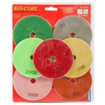 Craf Set Of 7 Diamond Wet Polishing Pads 100MM