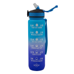 The Classic Motivational Time Marker Water Bottle - Blue Ombre