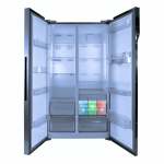 Defy 614L F740 Side By Side Fridge Dark Inox