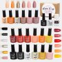 High Quality/ Glam Gel Uv/led Gel Nail Polish Salon Starter Kit 21 Piece - Miami/sunset/monochrome