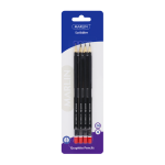 Marlin Graphite Pencils 2H End Dipped Pencil Black Barrel 4'S Pack Of 12