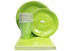 Green Paperplate Set Round 40PC