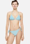 Padded Triangle Bikini Top - Light Turquoise Glittery