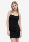 Denim Bodycon Dress - Black