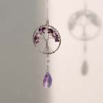 Tree Of Life Gemstone Suncatchers - Amethyst