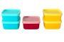 Square 5-PIECE Lunchbox Set With Secure Lids