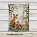 Personalised Fleece Blanket Sweet Woodlands Nature