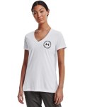 Women's Ua Tech Crest Short Sleeve - White Md
