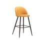 - Extreme Velvet Kitchen Stool - Mustard