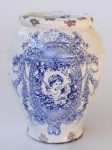 Blue & White Distressed Jar 30X23CM