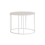 Orbit Metal Oval Side Table White