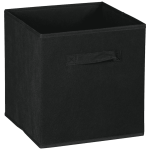 Everfurn Storeman Black Collapsible Fabric Organiser Storage Basket 5 Pack