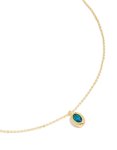Goldair Gold Plated Brass Tanzanite Cubic Zirconia December Birthstone Necklace