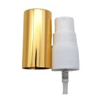 White Perfume Atomiser With Gold Overcap 18 410