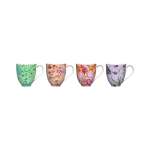 Maxwell & Williams Maxwell And Williams 4 Piece 400ML Mystique Tall Coupe Mug Set Multicoloured