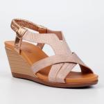 Katia 1 - Wedge Sandal - Rose Gold - 8