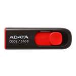 Adata USB 2.0 Retractable 64GB Blk red