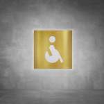 Wheelchair Sign D04 - Brushed Brass