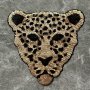 1pc Leopard Embroidery Cloth Stickers Animal Embroidery Appliques Iron On Appliques Large Cloth Stickers Embroidery Badges Clothes Decorations Accessories Backing Adhesive