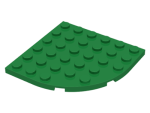 Parts Plate Round Corner 6 X 6 6003 - Green