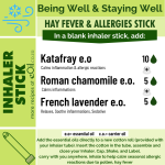 Hay Fever & Allergies Stick RECIPE SYNERGY - Inhaler - Being Well Collection