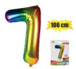 Balloon Helium Foil Rainbow 7 106CM F-04 Marketplace Brits Bros