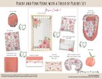 Cot Duvet Bedding Peachy And Pink Peoni With Touch Of Peaches