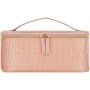 Clicks Moc Croc Vanity Bag Pink