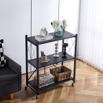 Folding Storage Rack Microwave Rack Metal Rack Folding Metal Rack Removable Storage Rack Multi-purpose Rack 3-LAYER 4-LAYER 5-LA