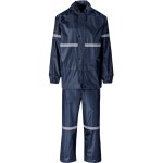 Outdoor Hi-viz Reflective Polyester pvc Rainsuit Navy