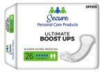 Totaldry Ultimate Boost Ups Incontinence Booster Pad 16-1 2 Inch Length Moderate Absorbency One Size Fits Most Adult Unisex Disp