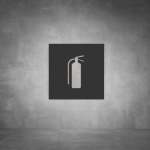 Fire Extinguisher Sign - Black - Powder Coated Aluminum