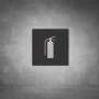 Fire Extinguisher Sign - Black - Powder Coated Aluminum