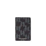 K monogram Cardholder -black burnt Olive