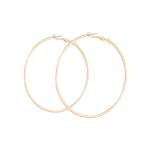 Goldair Gold Plain Tube Hoop Earrings