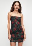 Sissy Boy MINI Dress With Ruching And An Underbust Cutline - Black Red Green