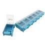 Weekly Medicine Pill Organizer Detachable 7 Day Daily Pill Box Case - Blue