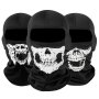 Uv Protection Punk Trendy Skull Print Balaclava Breathable Black Full Face Mask For Cycling Skiing Outdoor Sports