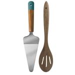 Jamie Oliver - Cake Server And Acacia Slotted Wooden Spoon